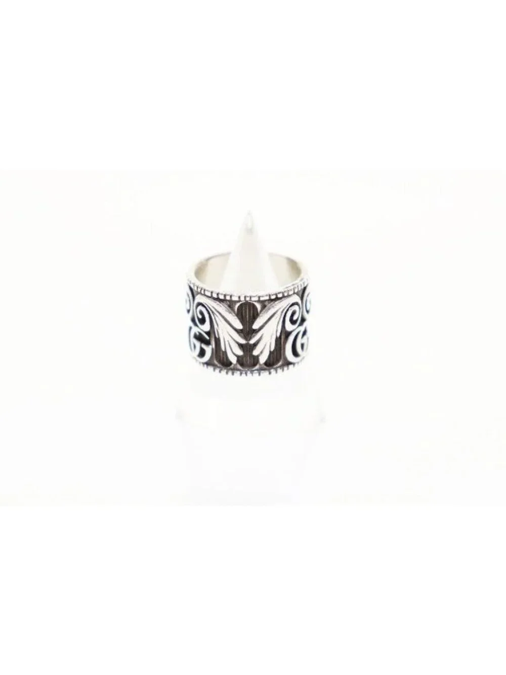 Gucci GG Leaf Ring No Silver Sterling Double Wide